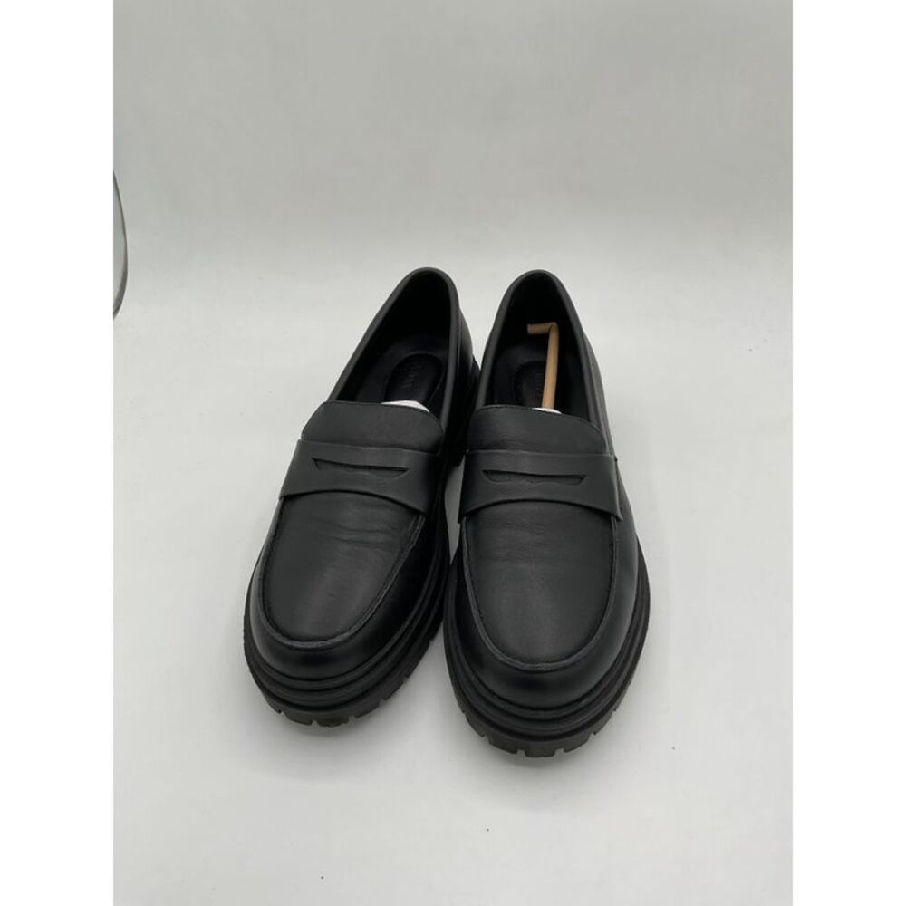 Quince Black Chunky Penny Loafers